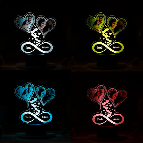 Infinite Love Personalized LED Lamp