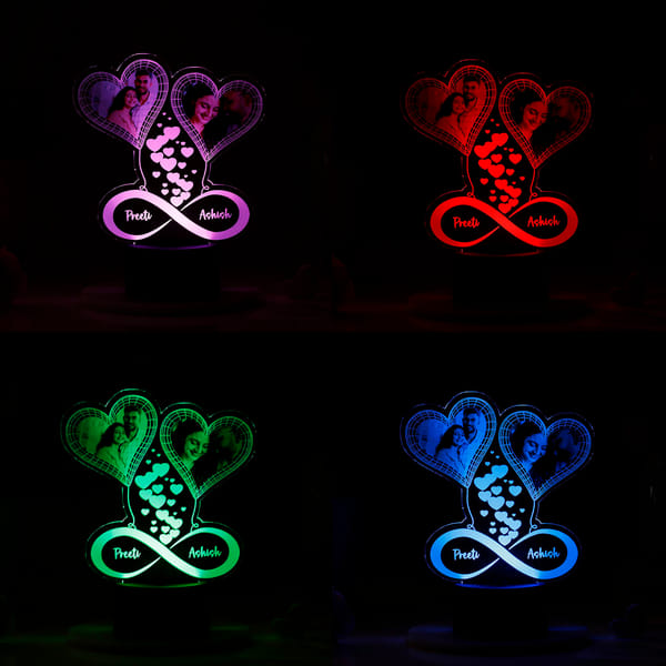 Infinite Love Personalized LED Lamp